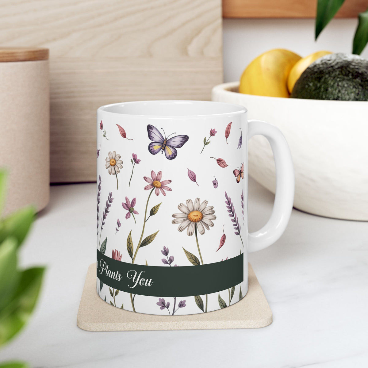 Bloom Where God Plants You Floral Ceramic Mug, (11oz, 15oz)