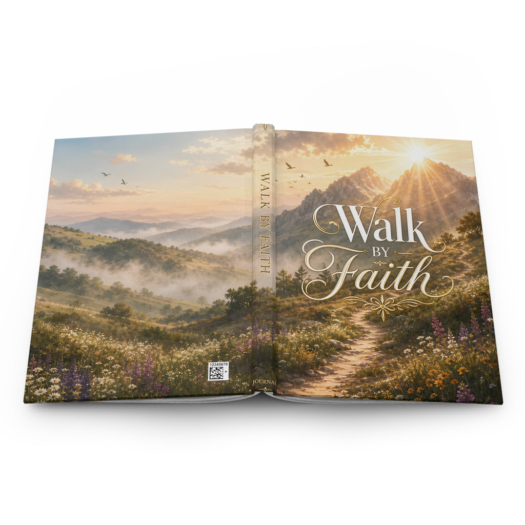 Walk by Faith Christian Journal, Inspirational Mountain Faith Notebook