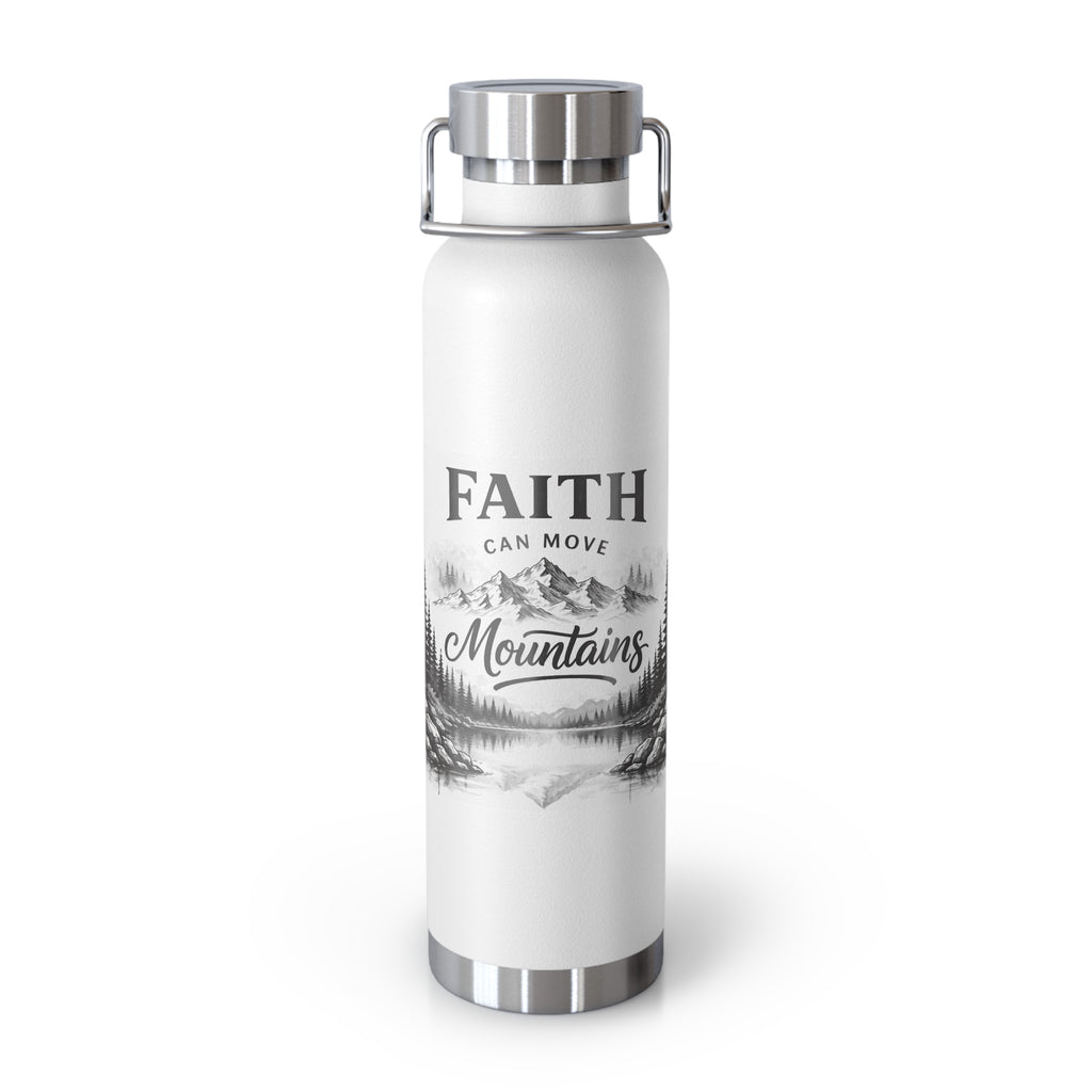 Faith Can Move Mountains Copper Vacuum Insulated Bottle, 22oz