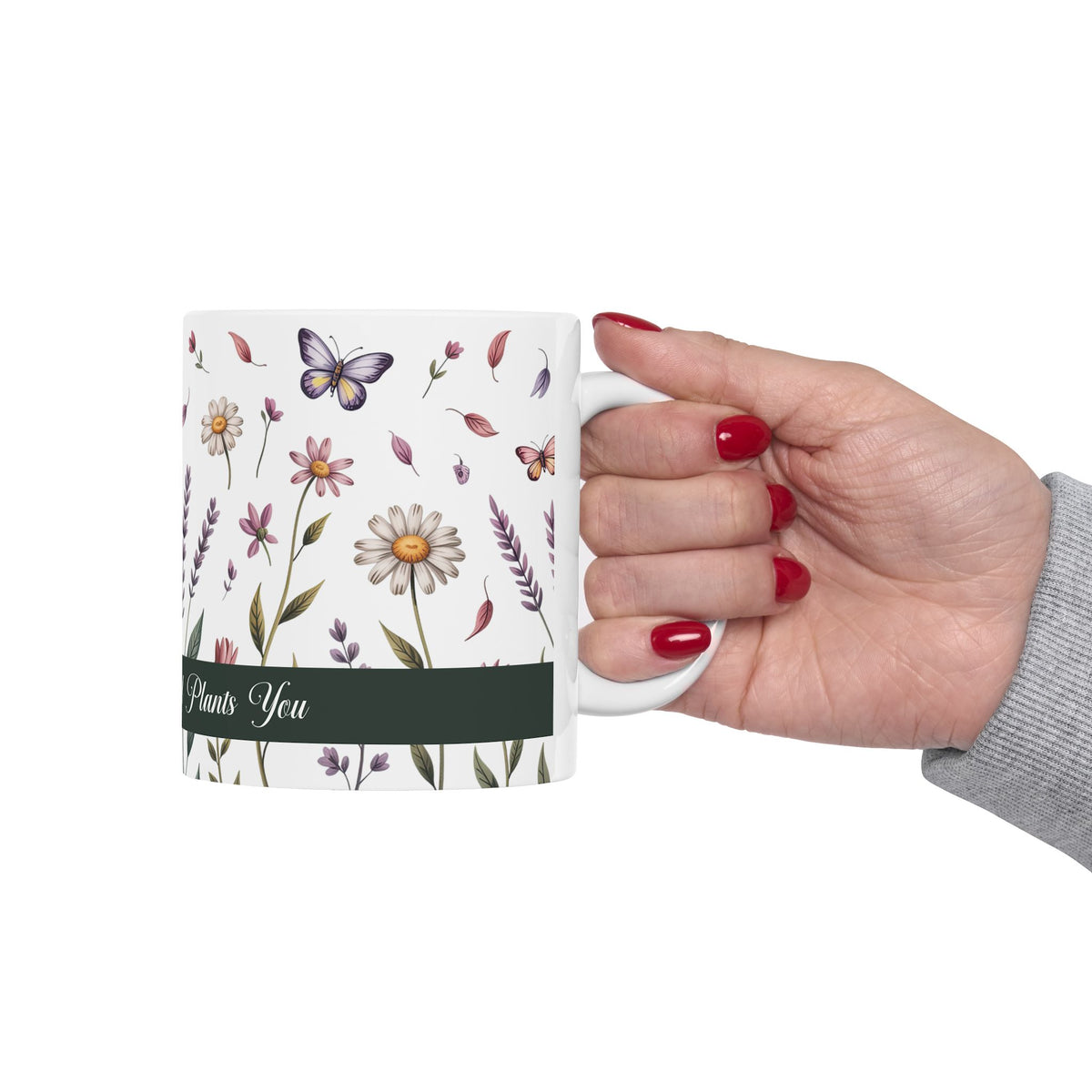 Bloom Where God Plants You Floral Ceramic Mug, (11oz, 15oz)