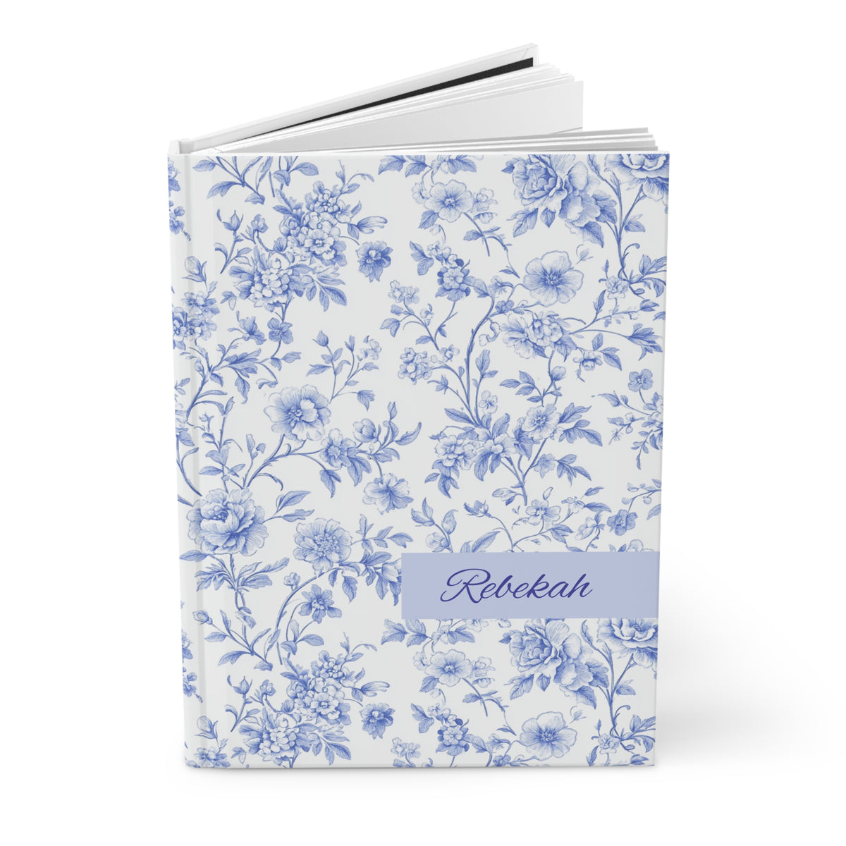 Personalized French Toile Hardcover Journal, Customizable Journal for Writing, Gift for Writers