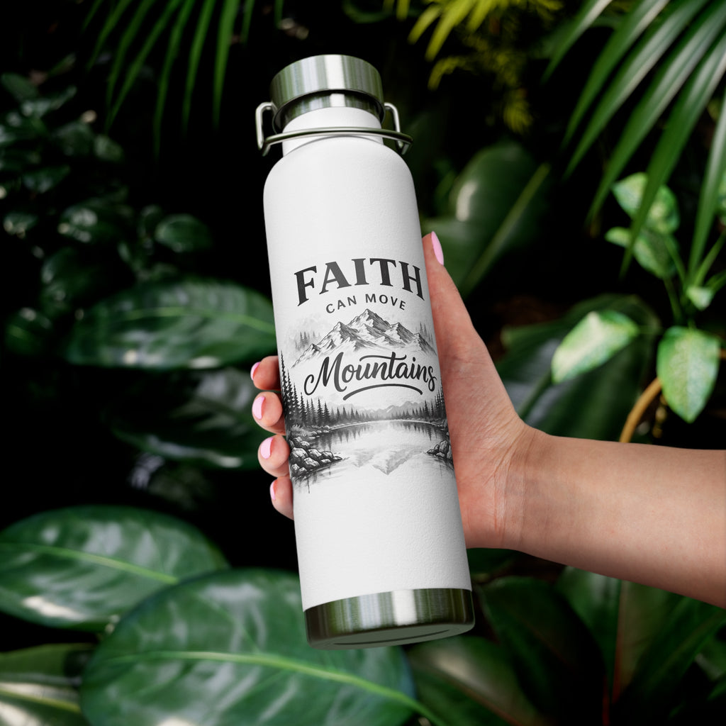 Faith Can Move Mountains Copper Vacuum Insulated Bottle, 22oz
