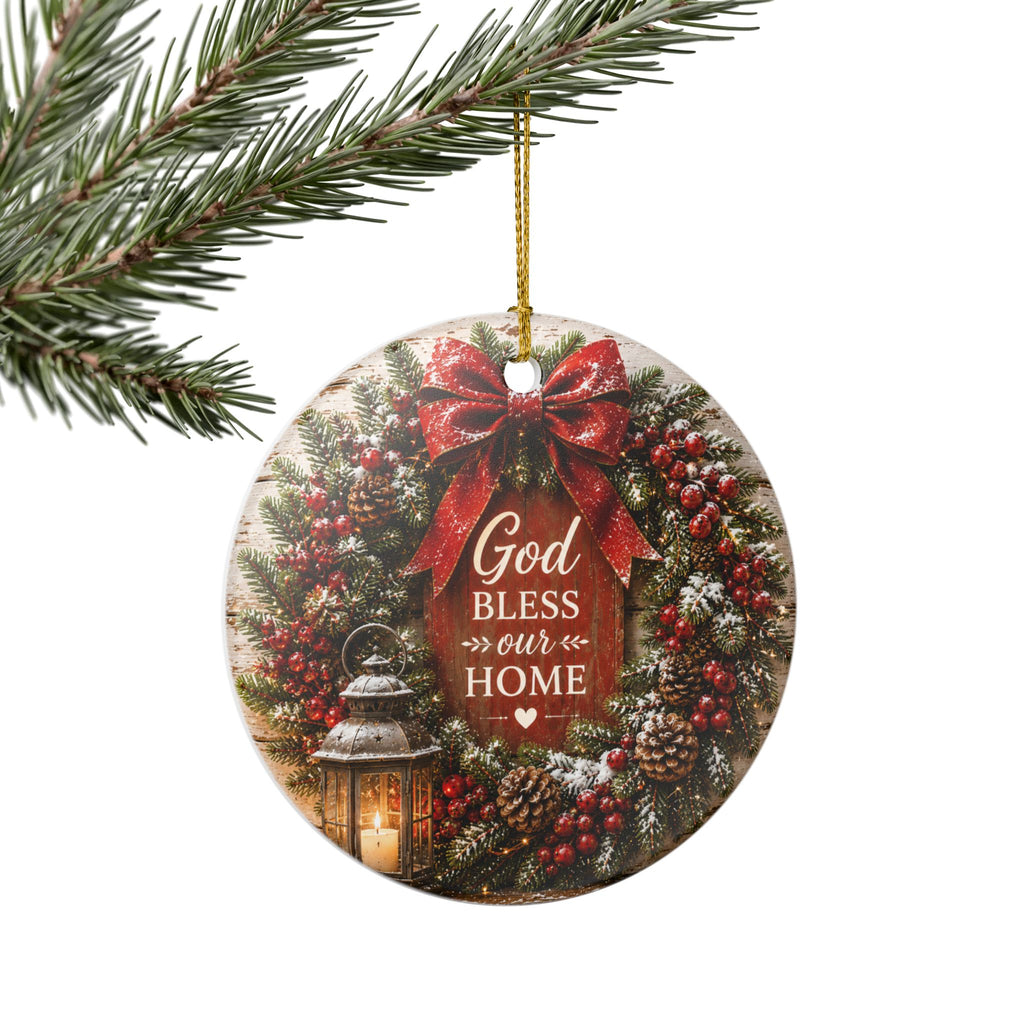 God Bless Our Home Ornament – Faith & Family Keepsake
