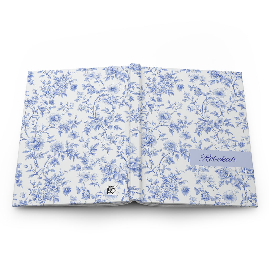 Personalized French Toile Hardcover Journal, Customizable Journal for Writing, Gift for Writers