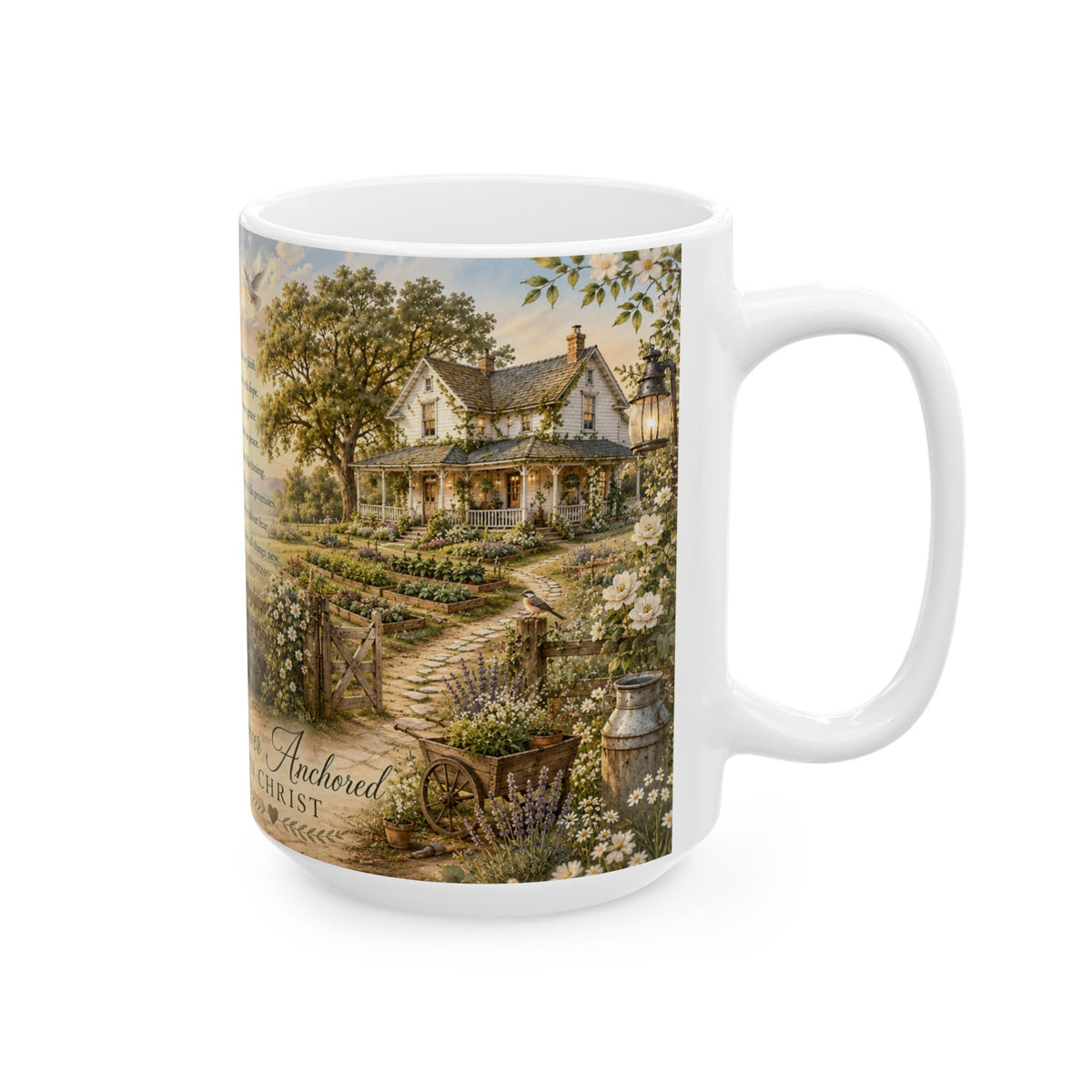 My Faith Lights My Journey Mug, Forever Anchored in Christ Ceramic Mug