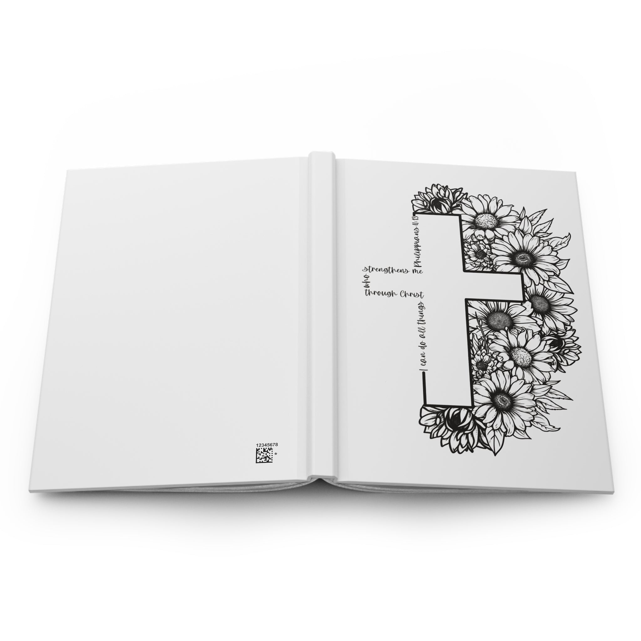 I Can Do All Things Through Christ Hard Cover Journal, Philippians 4:13