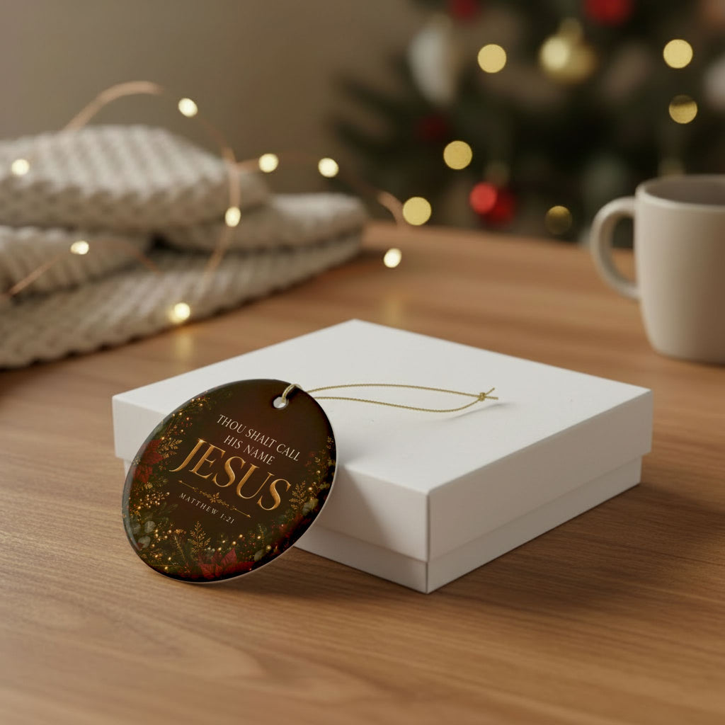 Thou Shalt Call His Name Jesus Ornament, Matthew 1:21