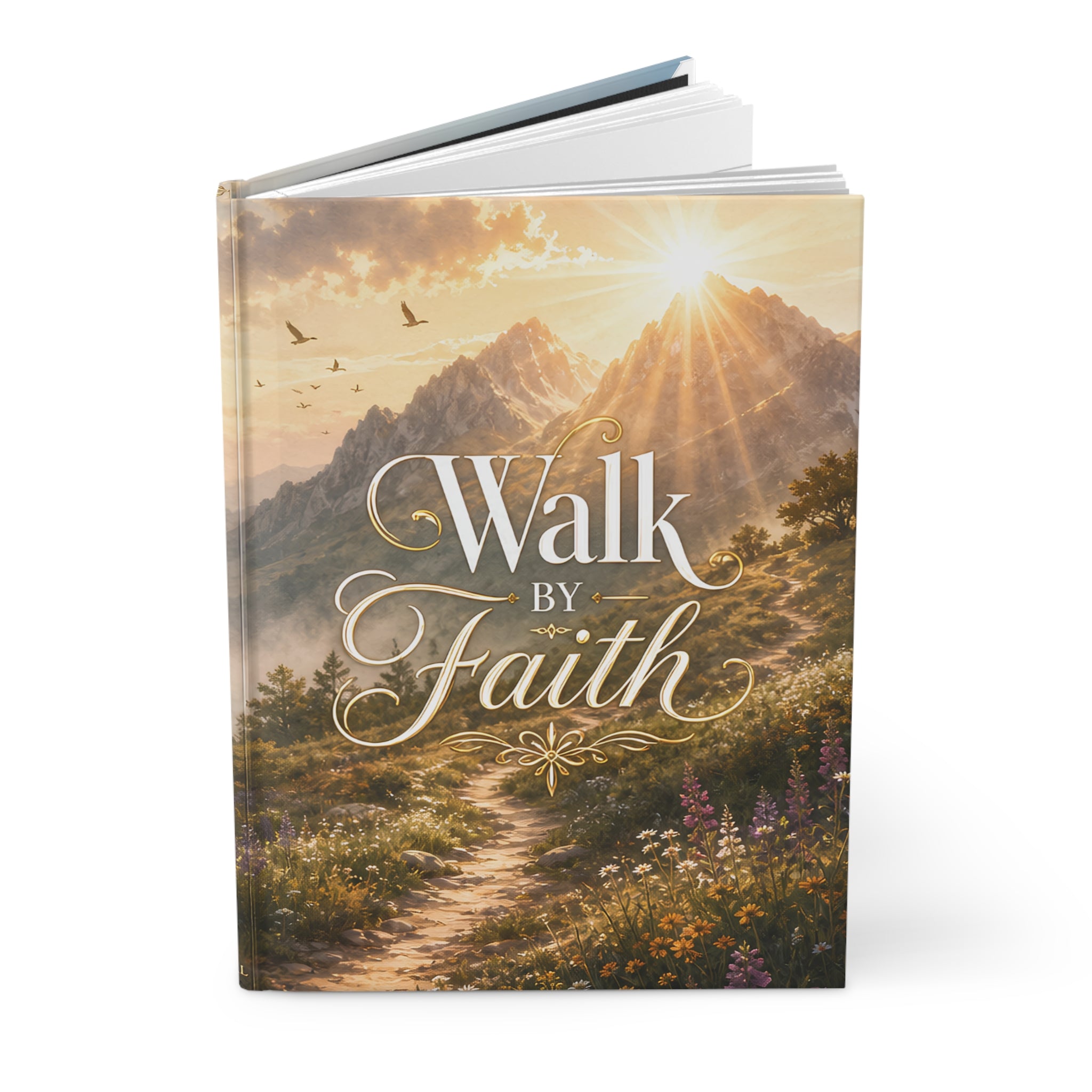 Walk by Faith Christian Journal, Inspirational Mountain Faith Notebook