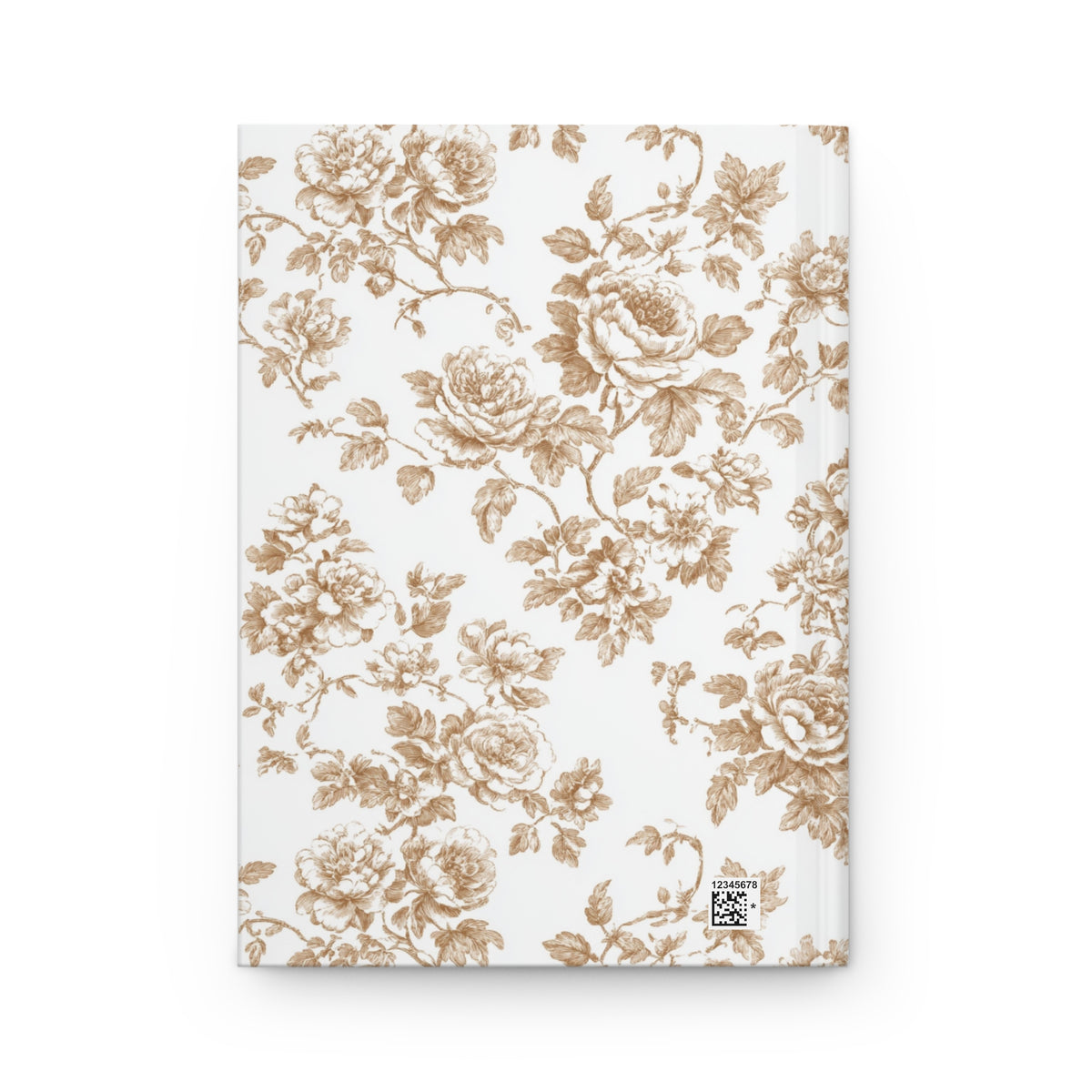 Personalized Champagne Toile de Jouy Floral Journal, Elegant Vintage Floral Notebook