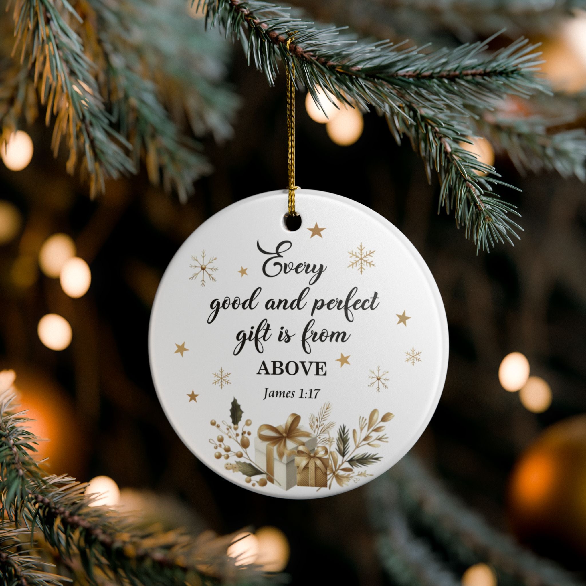 Every Good and Perfect Gift Is From Above Ornament – James 1:17
