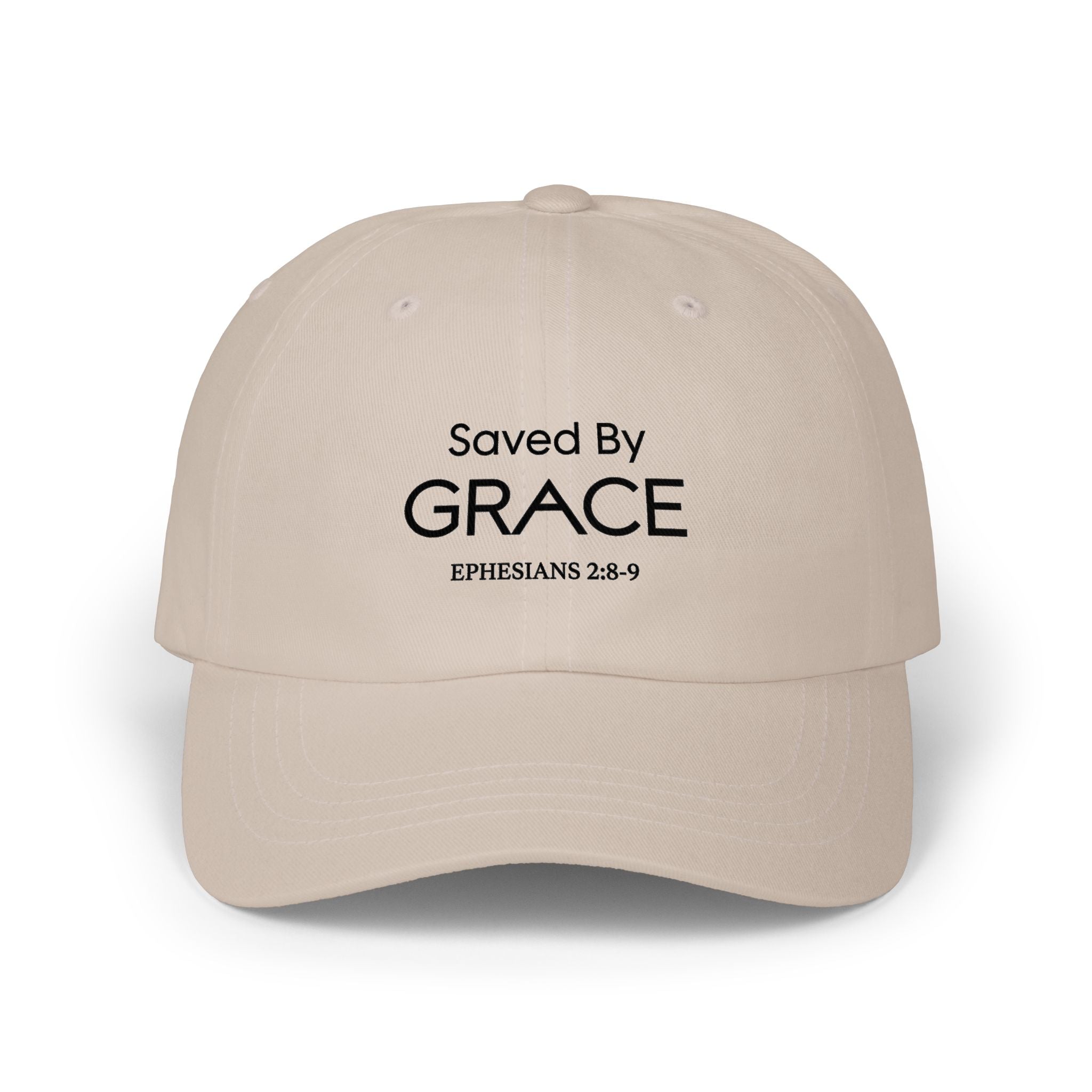 Saved By Grace Embroidered Classic Dad Cap