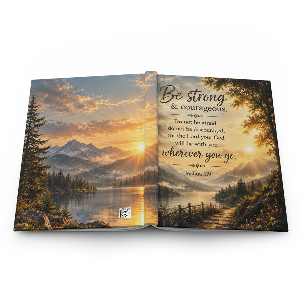Be Strong & Courageous Hardcover Journal