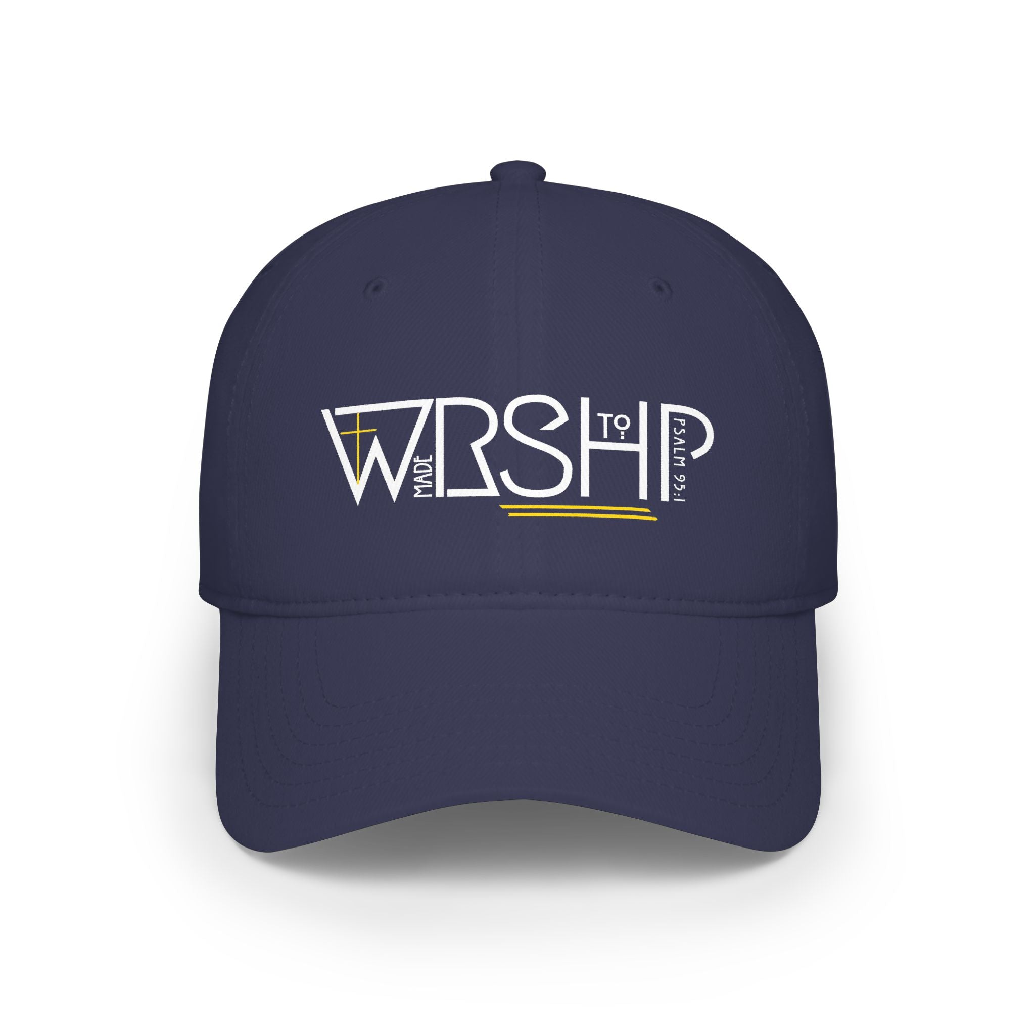 Made to Worship Christian Baseball Cap, Psalm 95:1 Faith Embroidered Hat