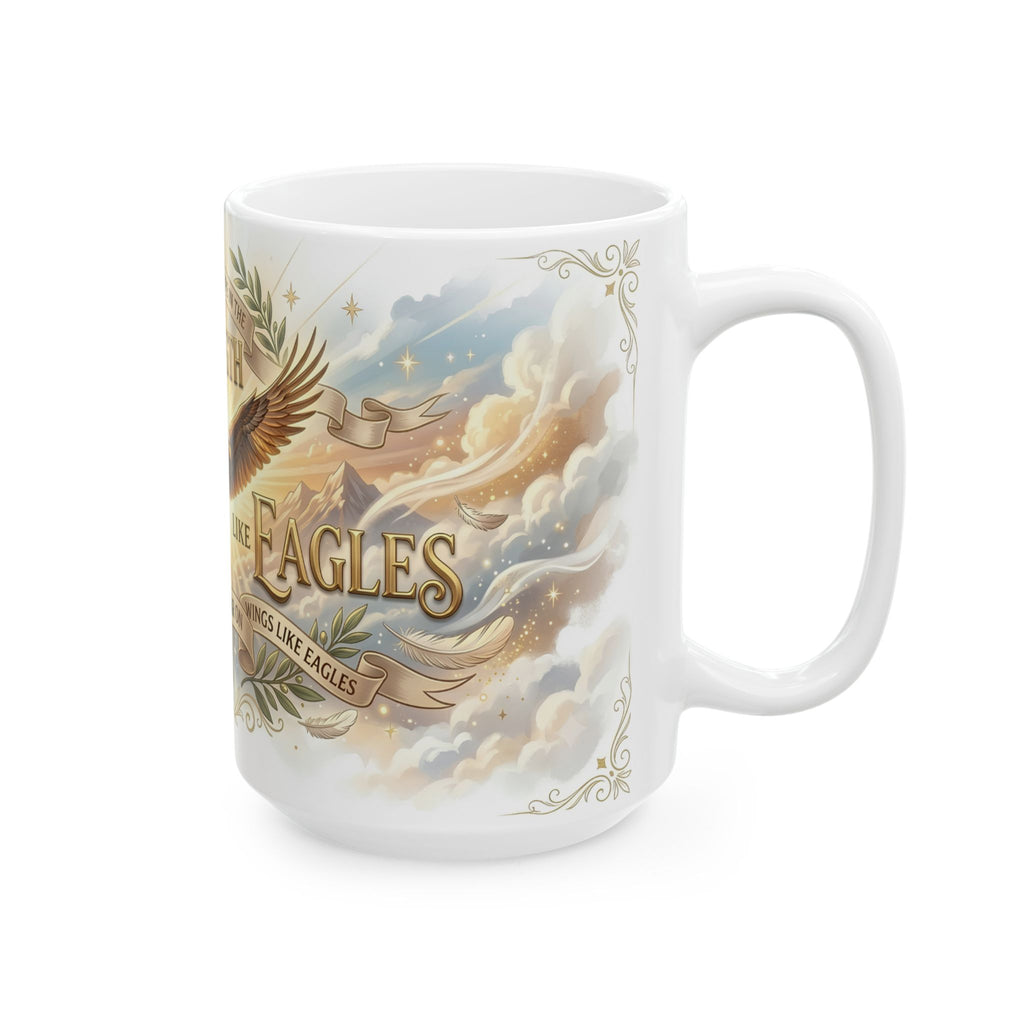 Strength Like Eagles Isaiah 40:31 Mug, Inspirational Bible Verse Coffee Mug