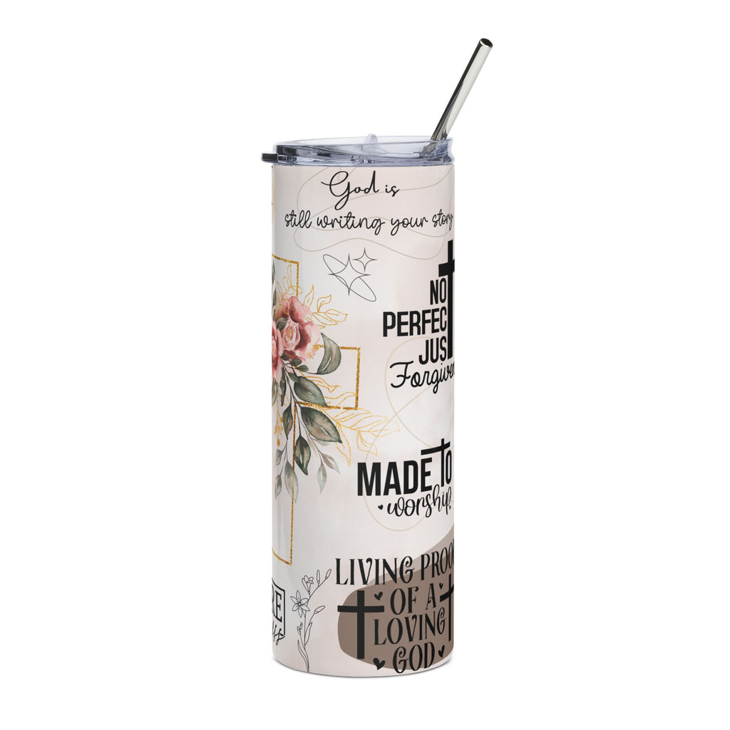 Fear Not I Am With You Christian 20 oz Tumbler, Faith & Prayer Design