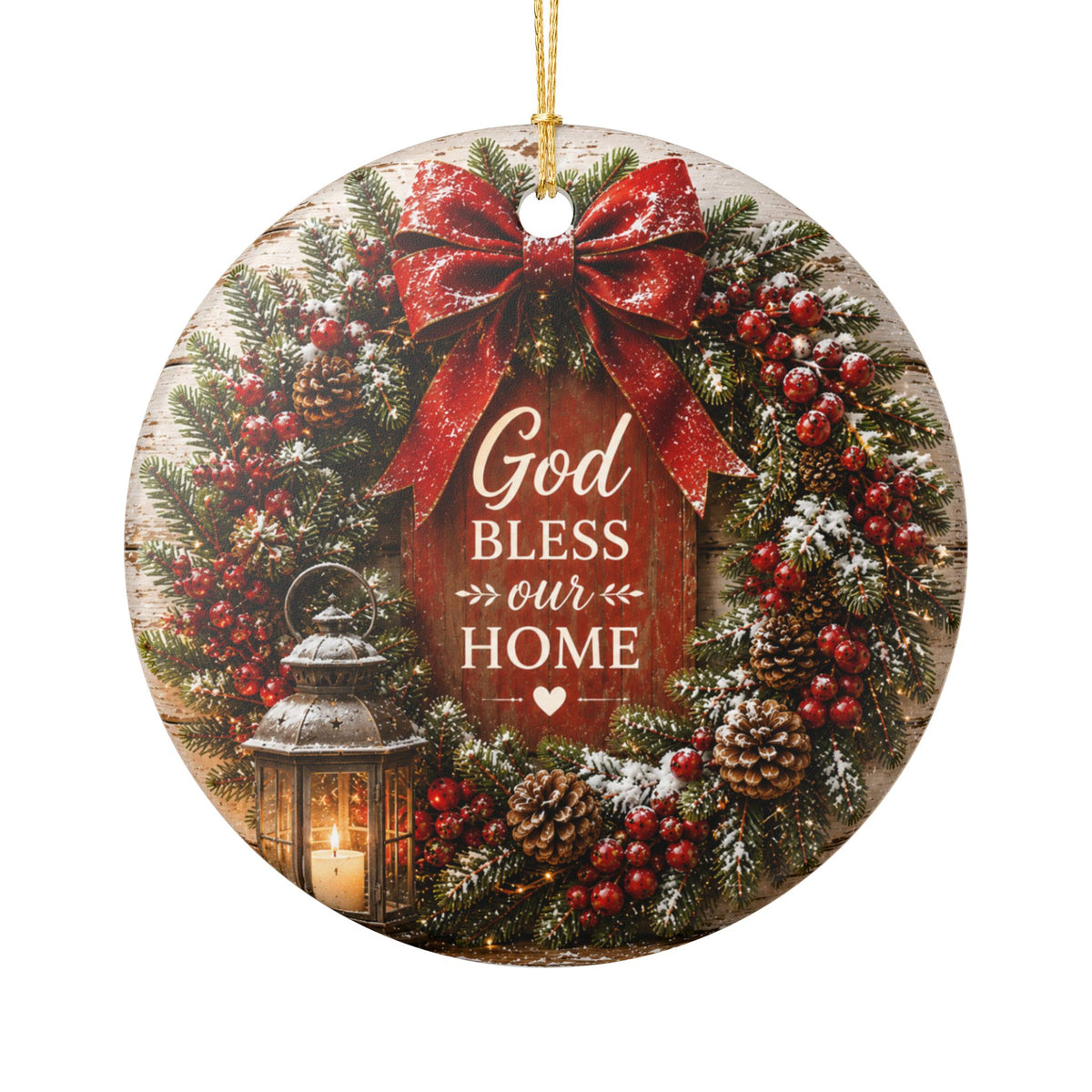 God Bless Our Home Ornament – Faith & Family Keepsake