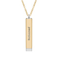 "Saved By Grace" Hidden Engraved Message Sliding Bar Necklace
