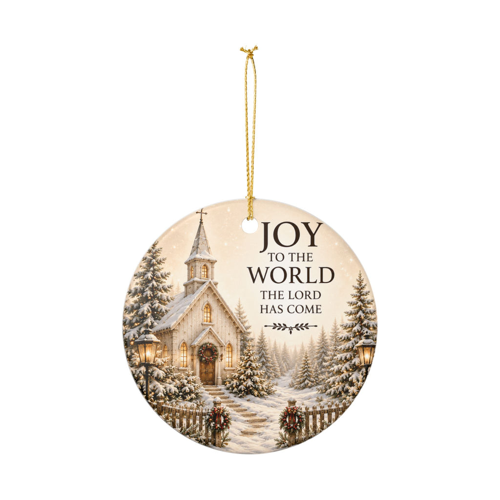 Joy to the World Christian Christmas Ornament, The Lord Has Come