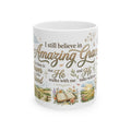 Amazing Grace Christian Coffee Mug, Inspirational Faith Scripture Mug  11 oz, 15 oz