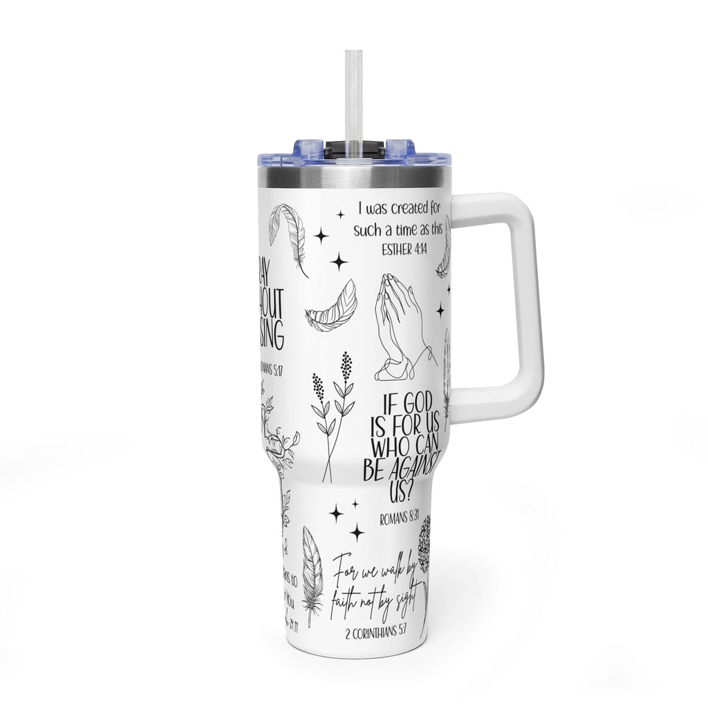 Christian Bible Verse 40 oz Tumbler, Prayer, Vacuum Thermal Tumbler