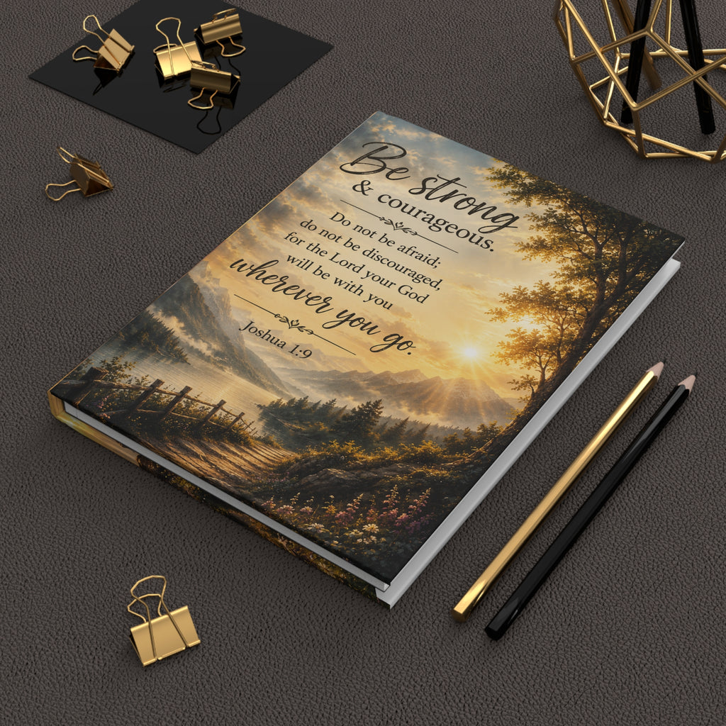 Be Strong & Courageous Hardcover Journal