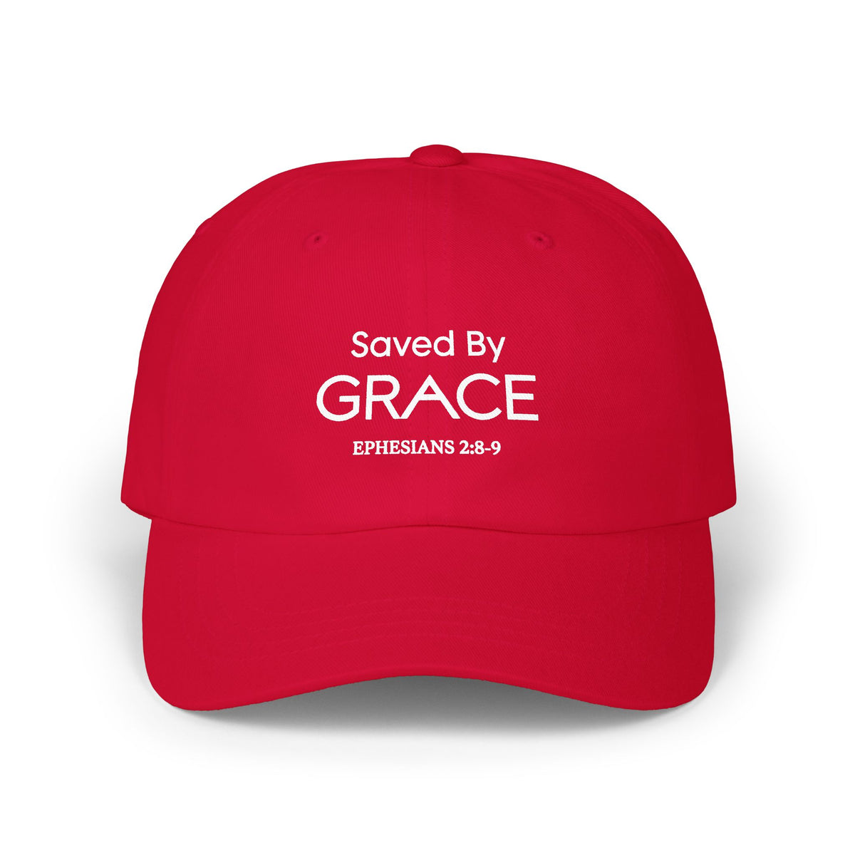 Saved By Grace Embroidered Classic Dad Cap