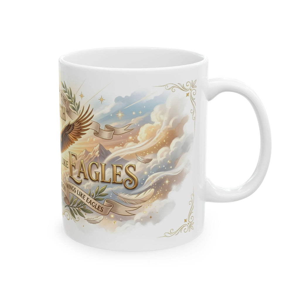 Strength Like Eagles Isaiah 40:31 Mug, Inspirational Bible Verse Coffee Mug