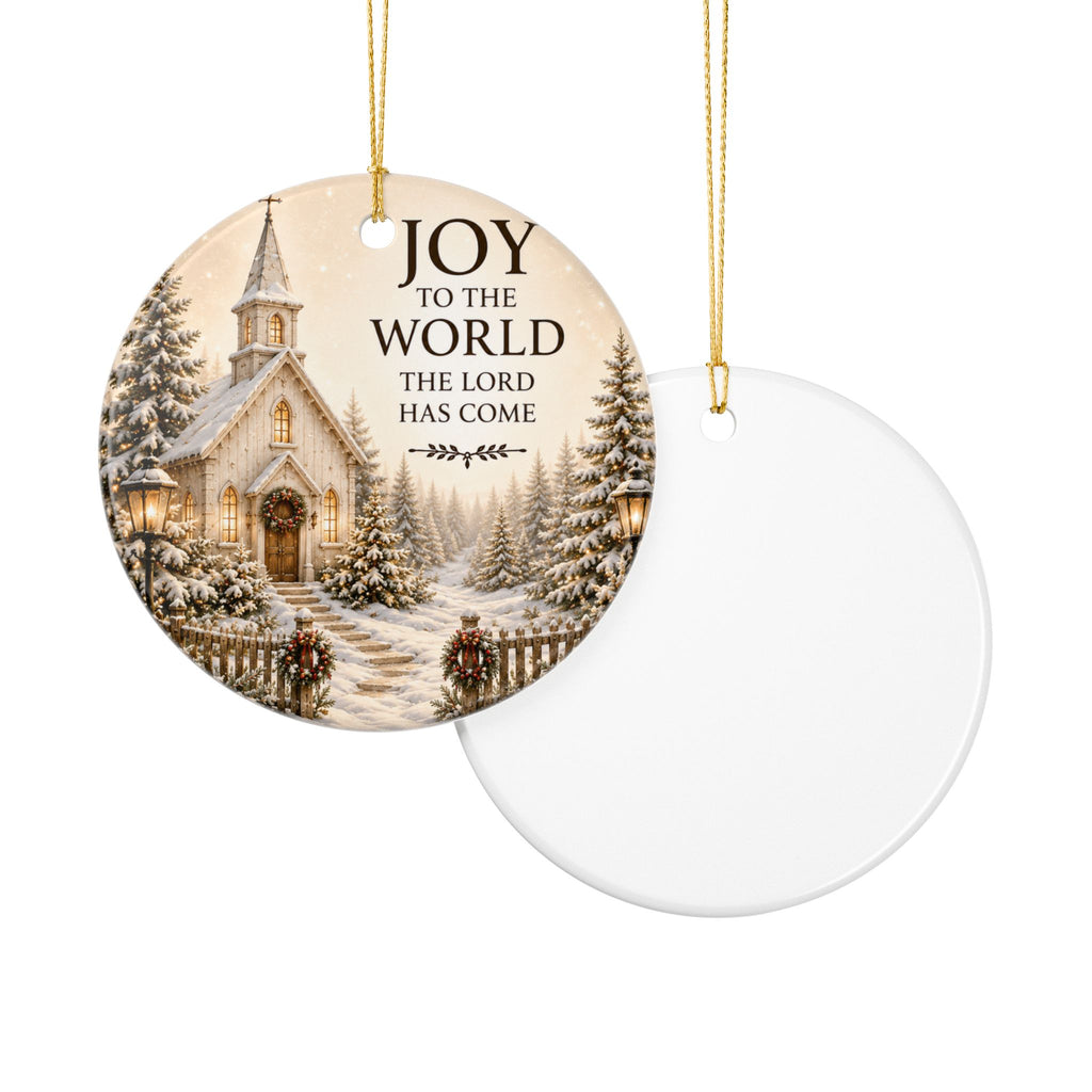 Joy to the World Christian Christmas Ornament, The Lord Has Come