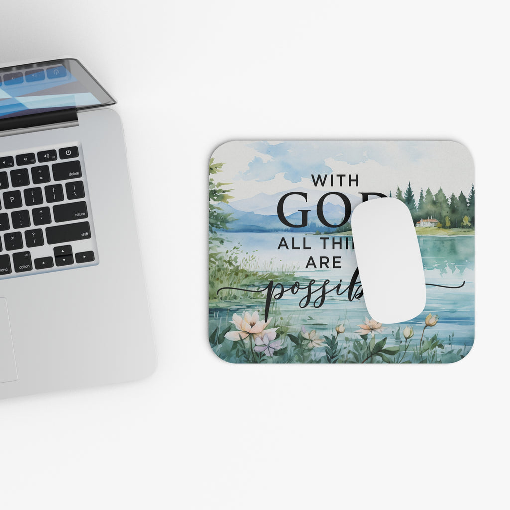 With God All Things Are Possible Mouse Pad