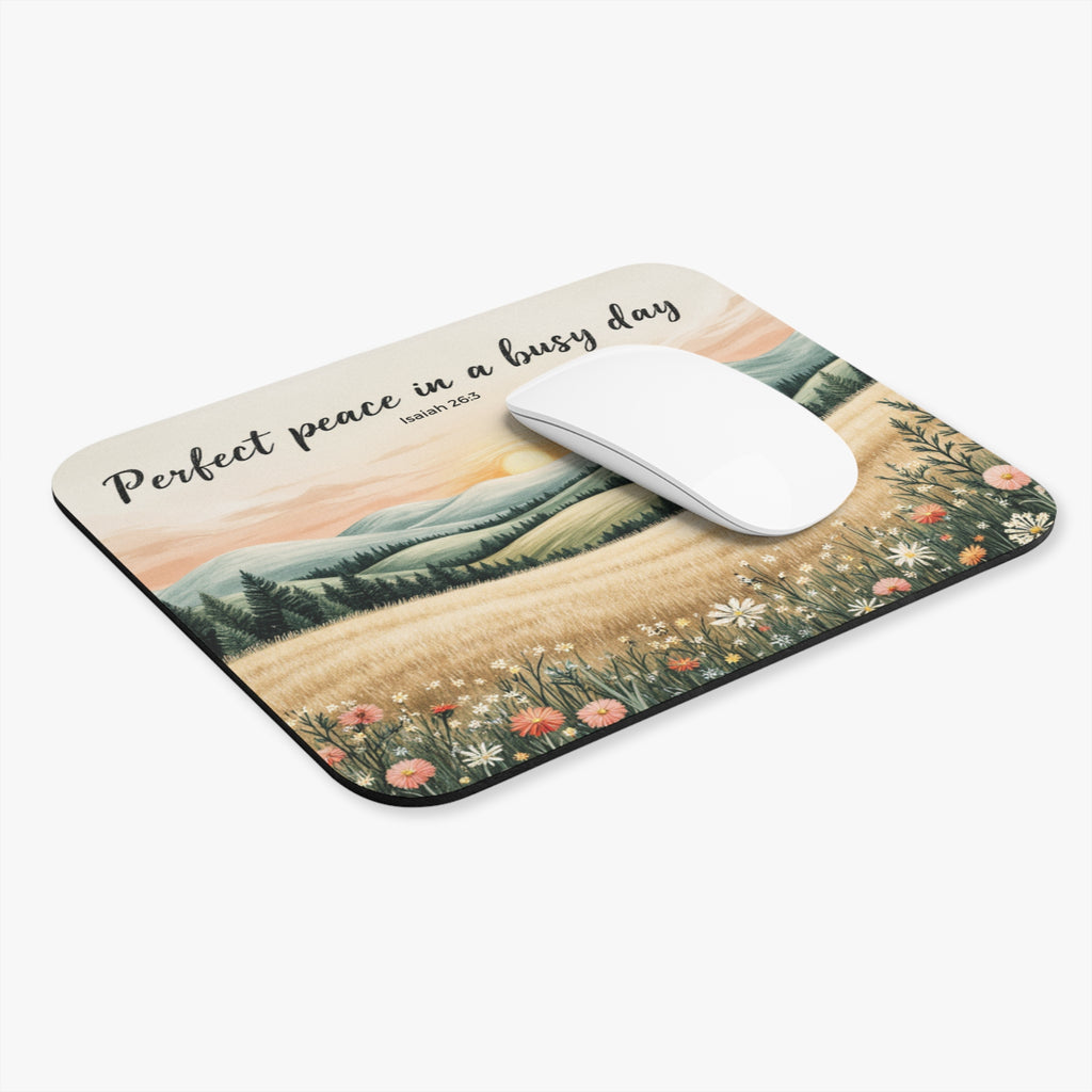 Perfect Peace in a Busy Day Isaiah 26:3 Mouse Pad