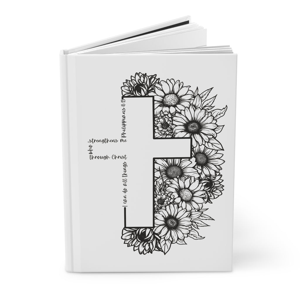 I Can Do All Things Through Christ Hard Cover Journal, Philippians 4:13
