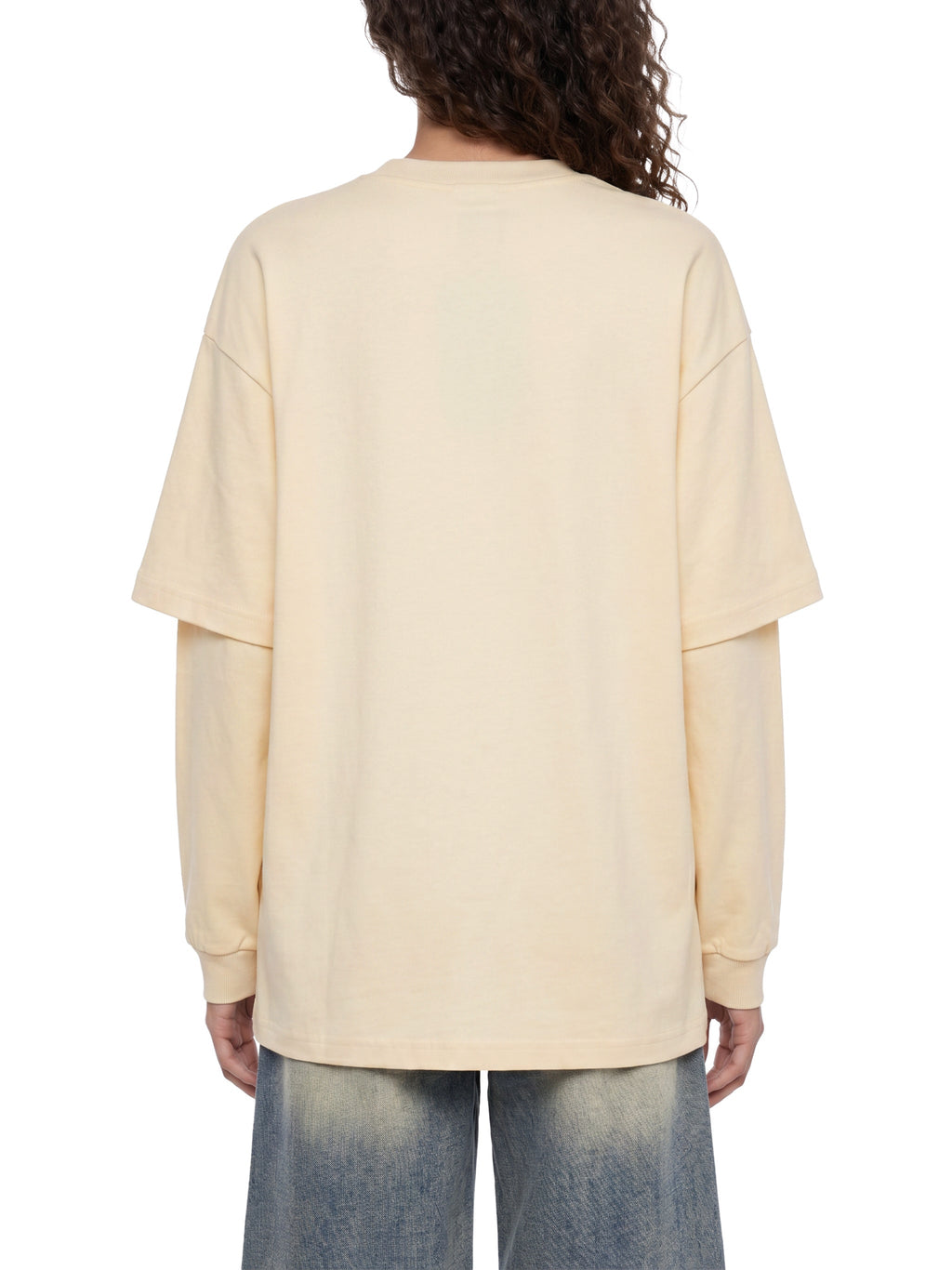 Faith Real Apparel Monogram Layered Oversized T-Shirt, Minimalist Christian Logo Tee