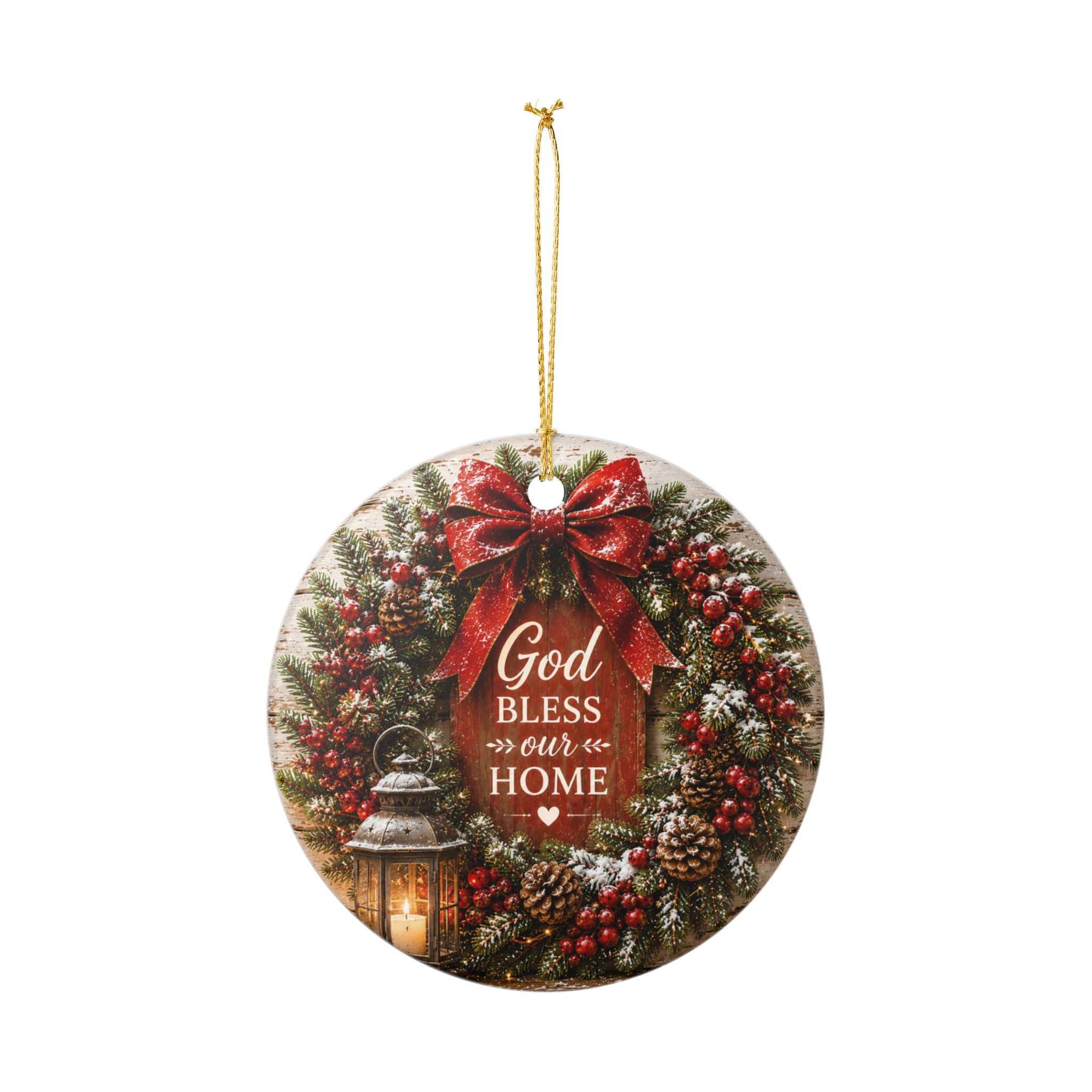 God Bless Our Home Ornament – Faith & Family Keepsake