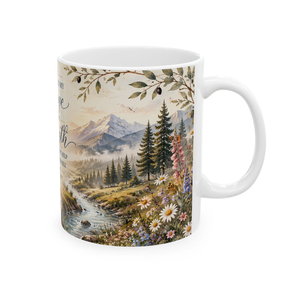 The Lord Is My Refuge & Strength Psalm 46:1 Ceramic Mug