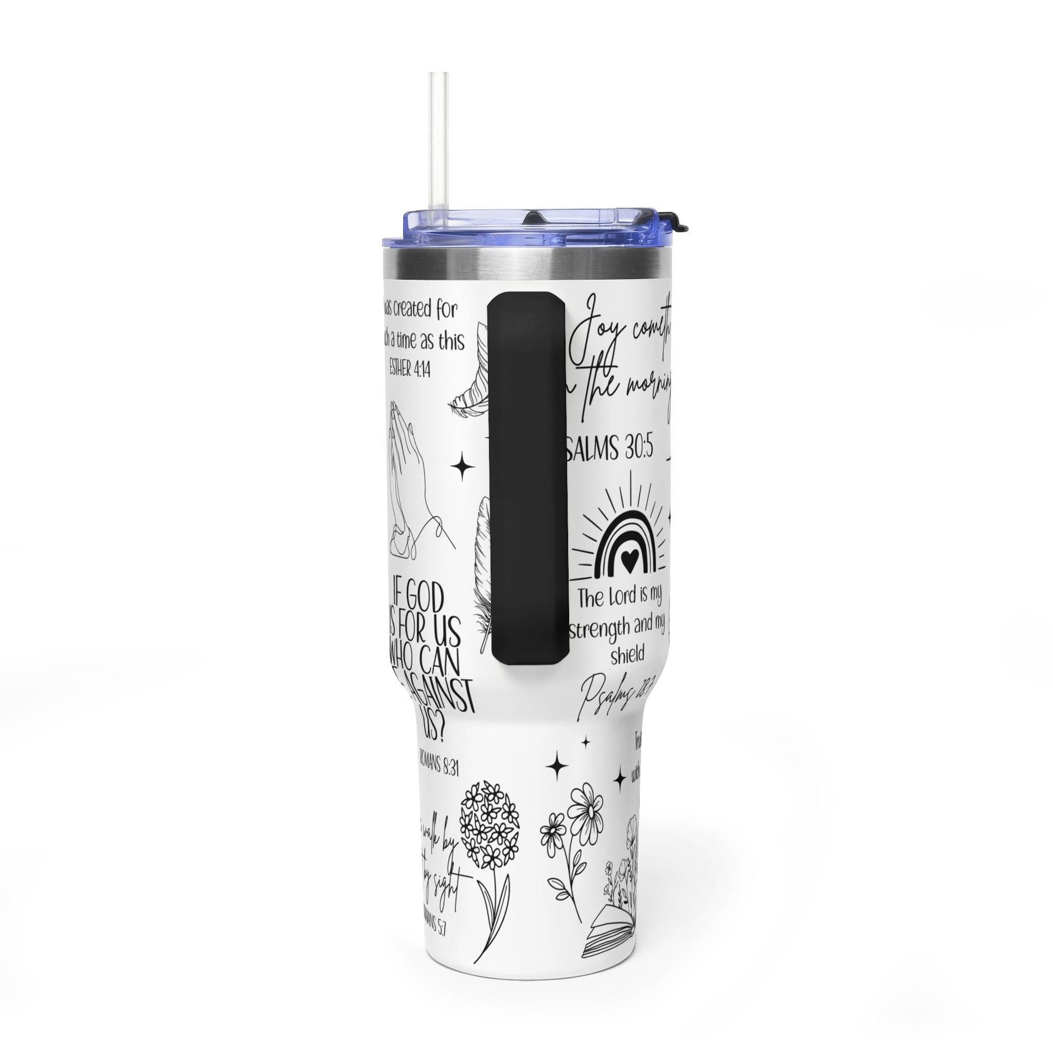 Christian Bible Verse 40 oz Tumbler, Prayer, Vacuum Thermal Tumbler