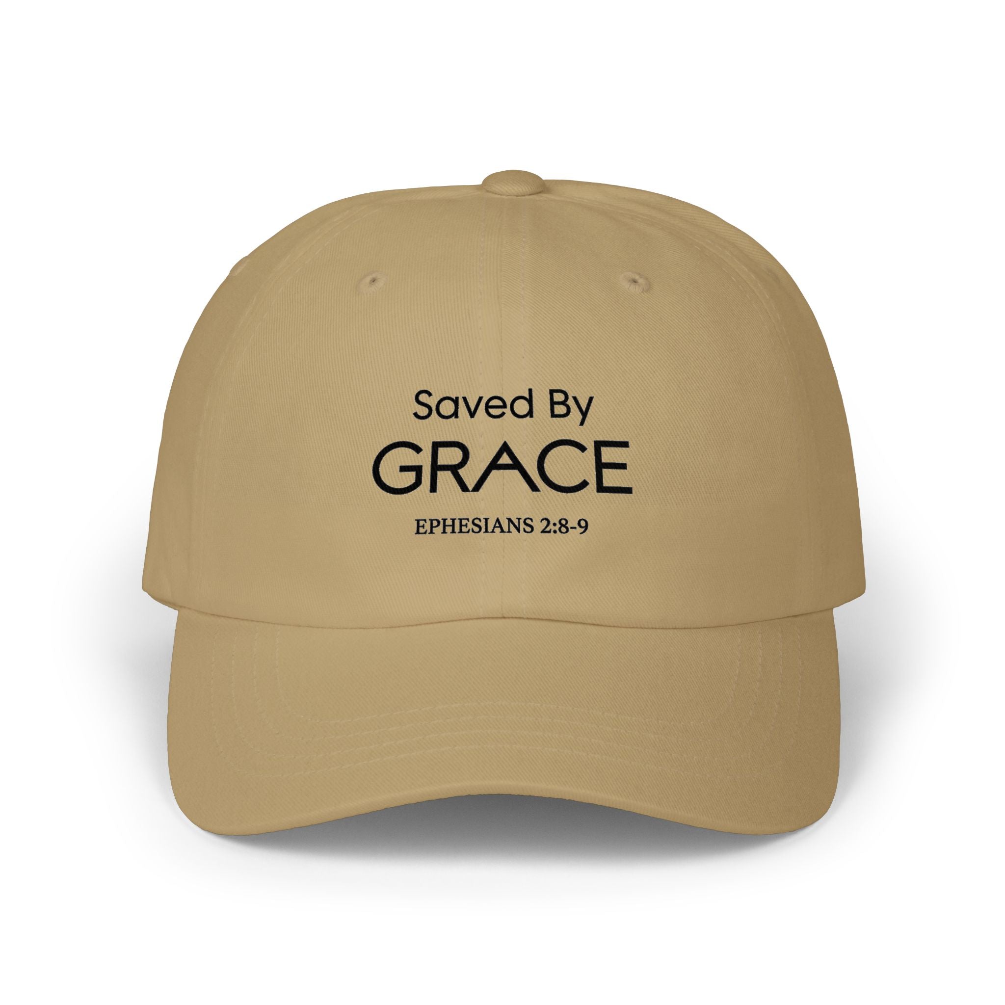 Saved By Grace Embroidered Classic Dad Cap