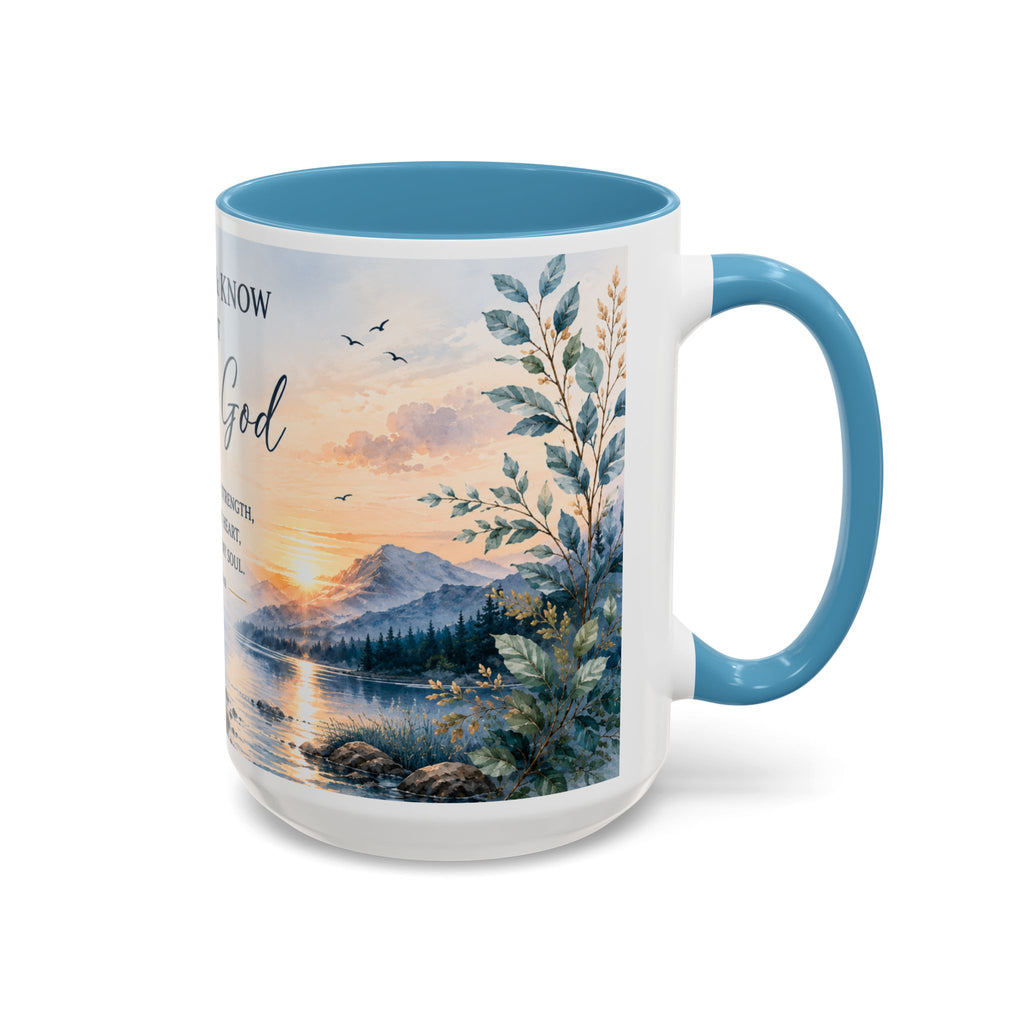 Be Still & Know That He Is God Christian Coffee Mug, Psalm 46:10 Inspirational Mug