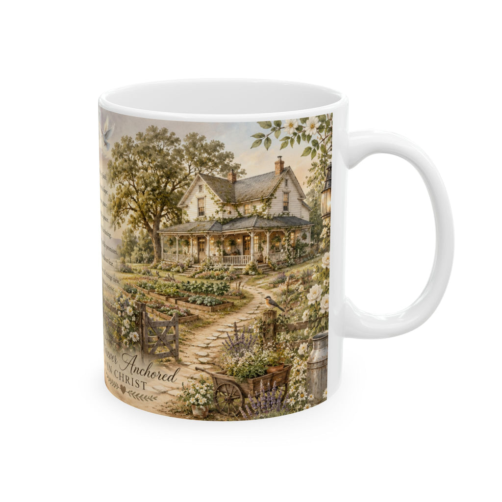 My Faith Lights My Journey Mug, Forever Anchored in Christ Ceramic Mug