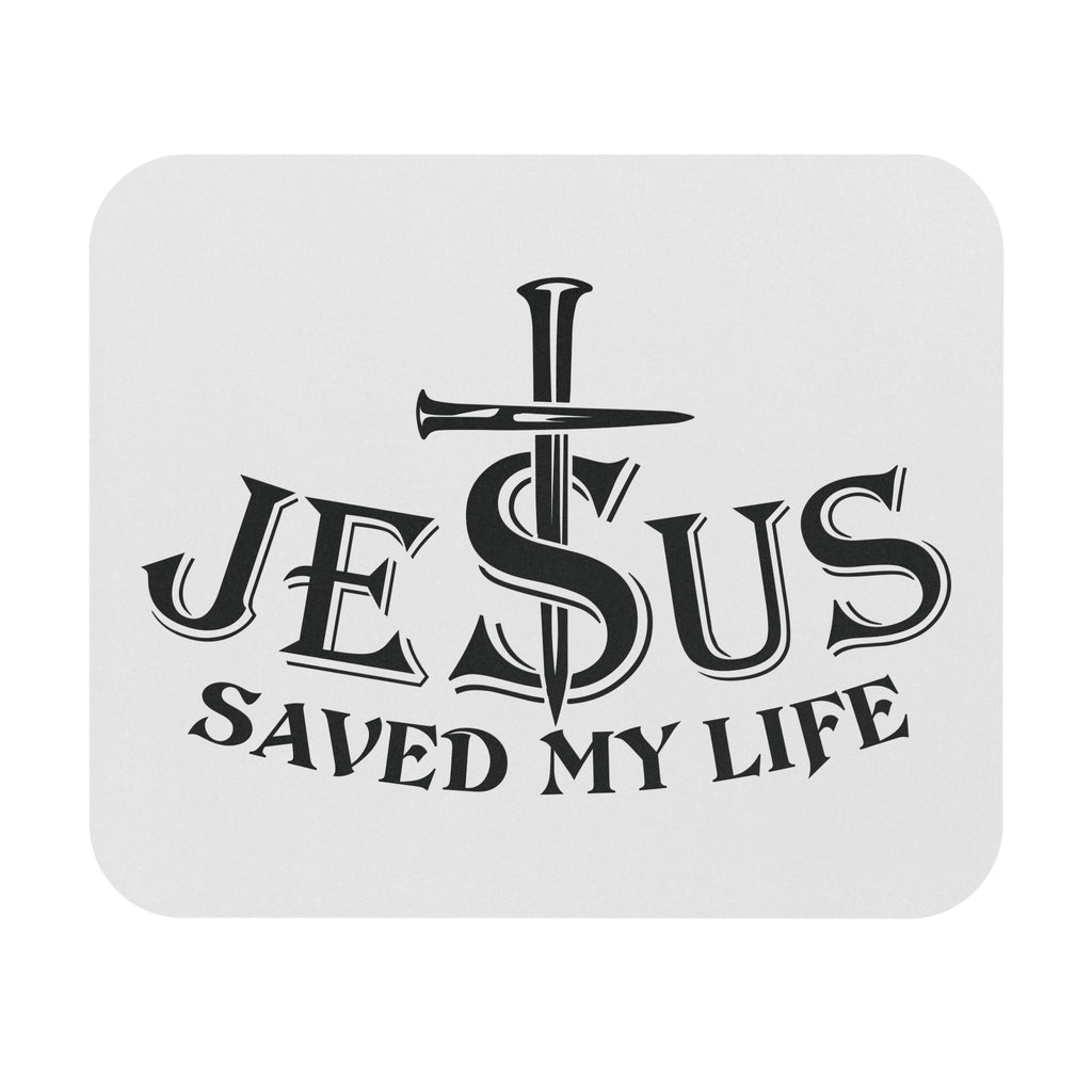 Jesus Saved My Life Christian Cross Mouse Pad