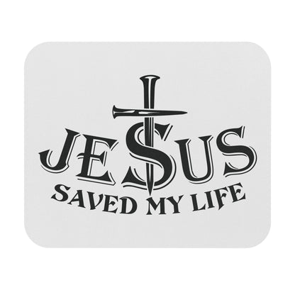 Jesus Saved My Life Christian Cross Mouse Pad