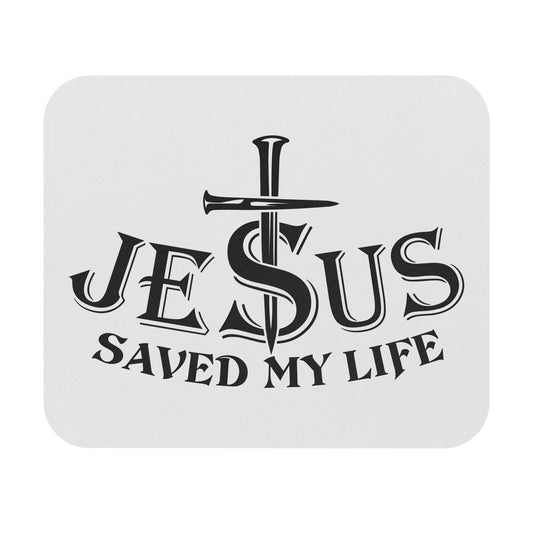 Jesus Saved My Life Christian Cross Mouse Pad