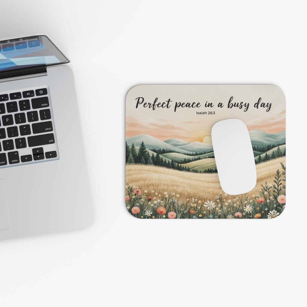Perfect Peace in a Busy Day Isaiah 26:3 Mouse Pad