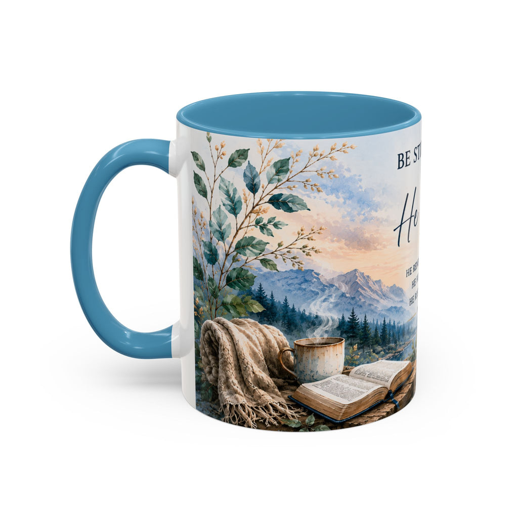 Be Still & Know That He Is God Christian Coffee Mug, Psalm 46:10 Inspirational Mug
