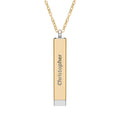 Personalized "Jesus Saved My Life" Hidden Engraved Message Sliding Bar Necklace