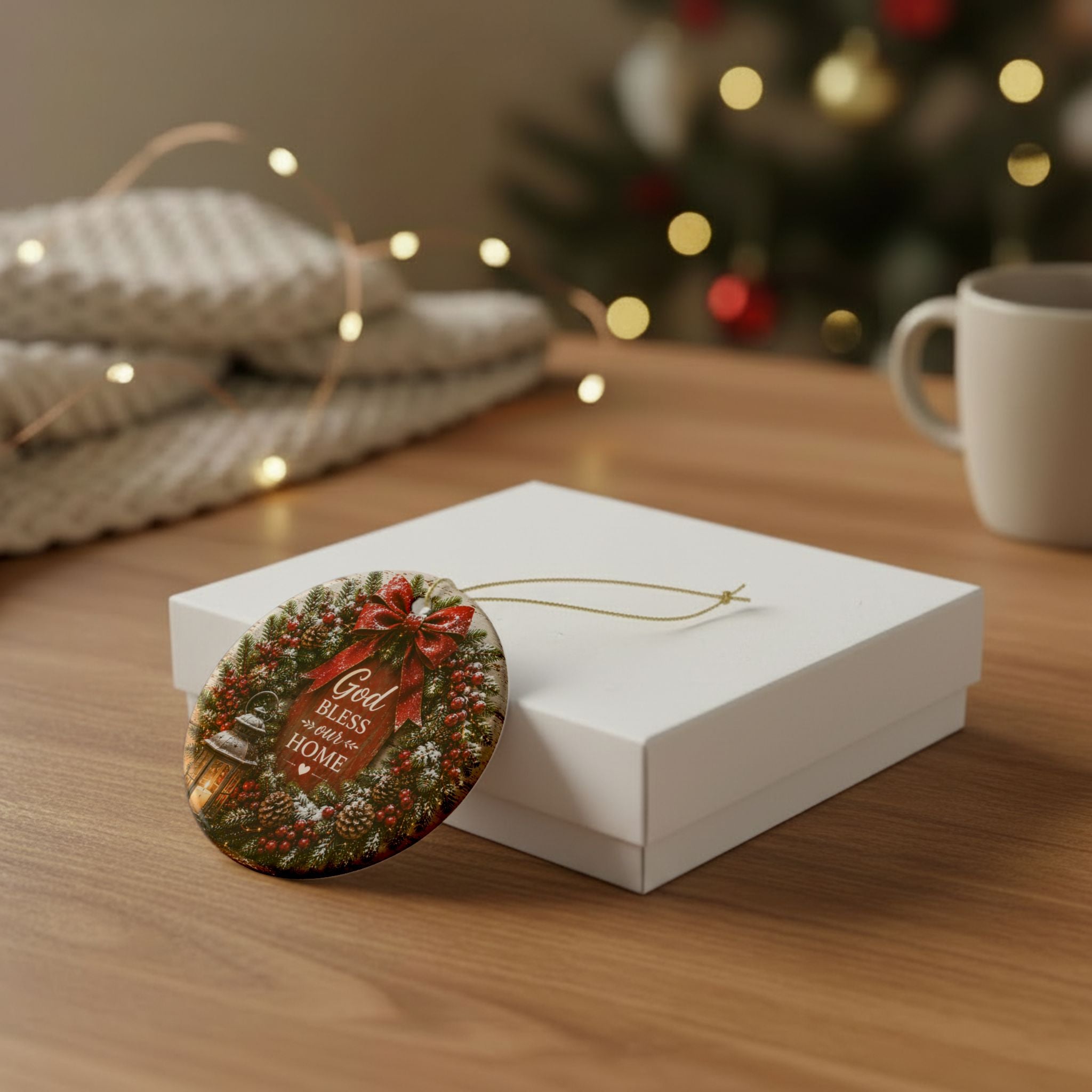 God Bless Our Home Ornament – Faith & Family Keepsake