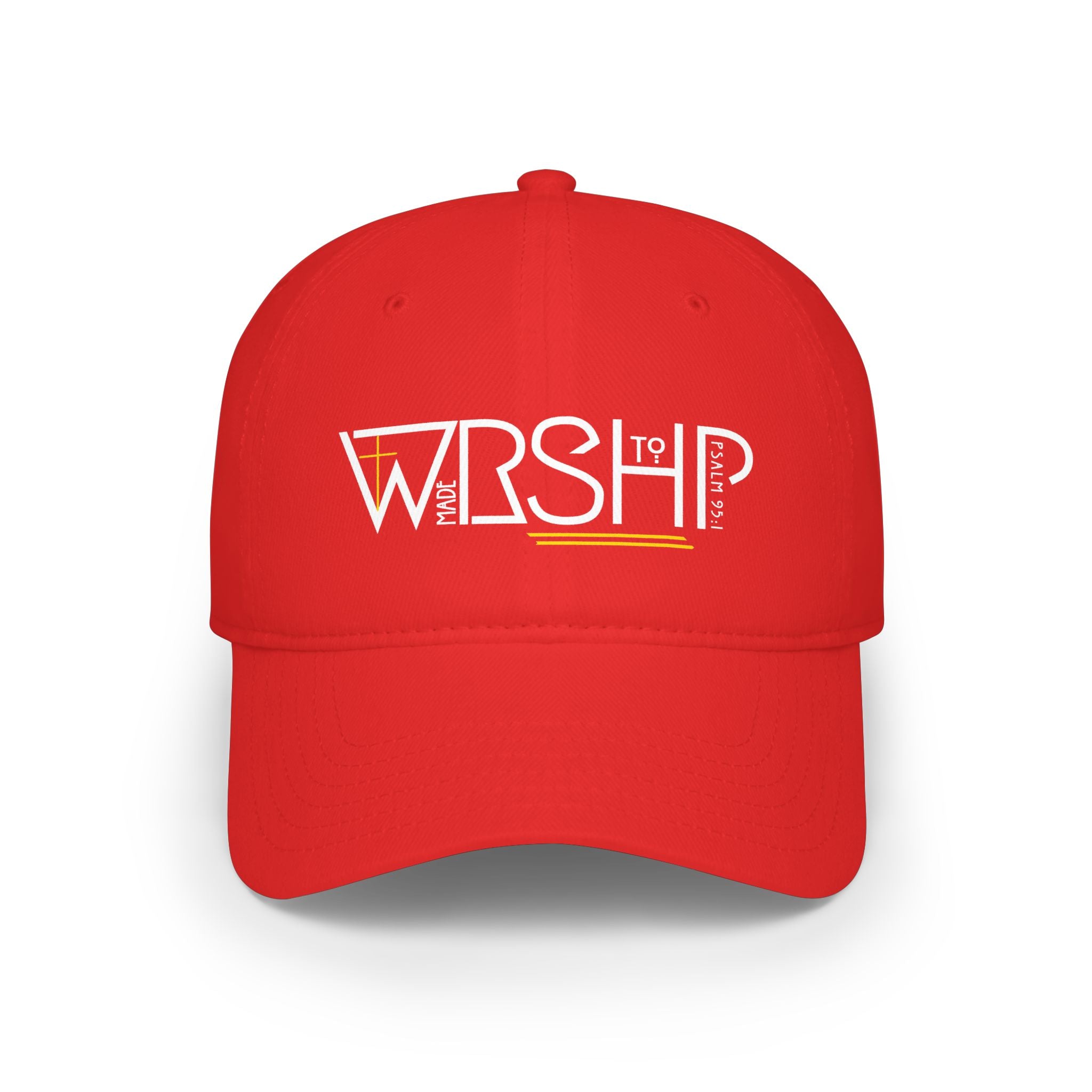 Made to Worship Christian Baseball Cap, Psalm 95:1 Faith Embroidered Hat