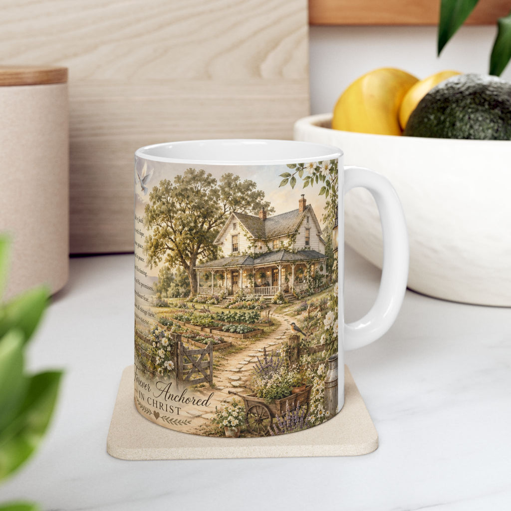 My Faith Lights My Journey Mug, Forever Anchored in Christ Ceramic Mug