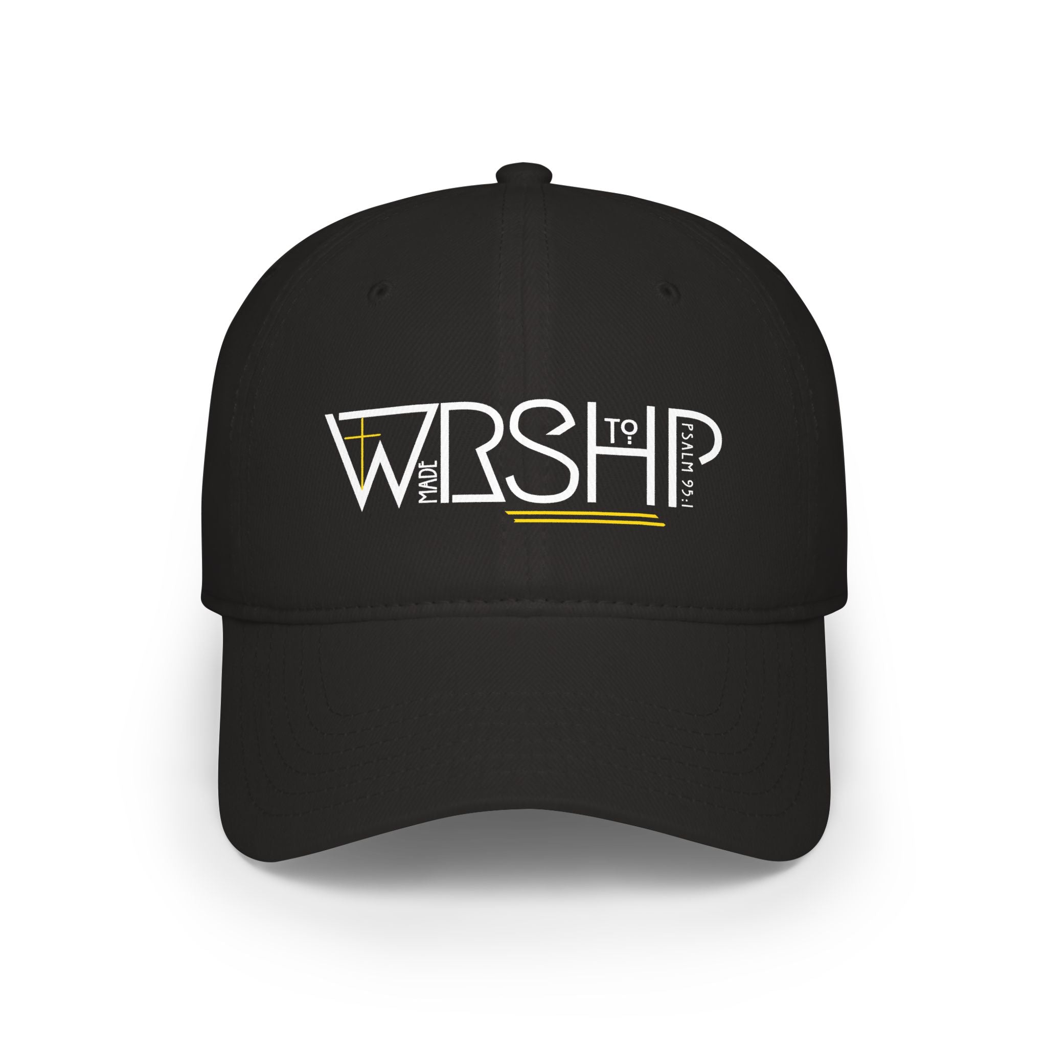 Made to Worship Christian Baseball Cap, Psalm 95:1 Faith Embroidered Hat