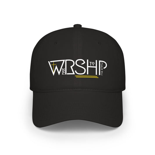 Made to Worship Christian Baseball Cap, Psalm 95:1 Faith Embroidered Hat