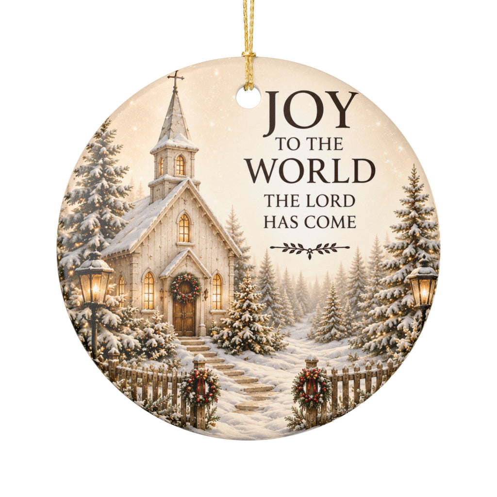 Joy to the World Christian Christmas Ornament, The Lord Has Come